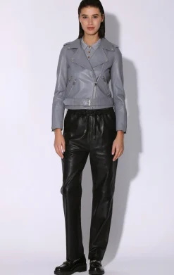 Leather>Walter Baker Allison Jacket, Granite-Leather