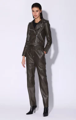 Leather>Walter Baker Allison Jacket, Moss-Leather