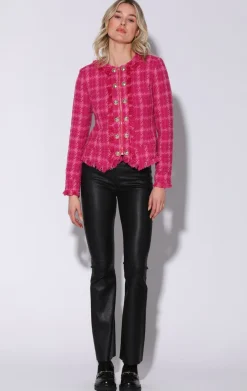 Jackets>Walter Baker Brittany Jacket, Magenta Electric Tweed
