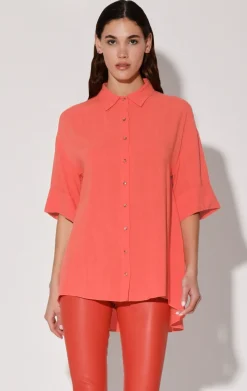 Tops>Walter Baker Brooklyn Top, Papaya