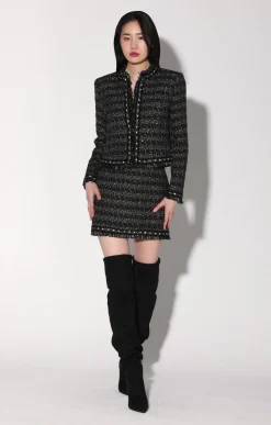 Jackets>Walter Baker Carla Jacket, Tribeca Tweed Black Black