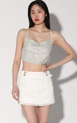 Tops>Walter Baker Cynthia Top, Ice Sequin