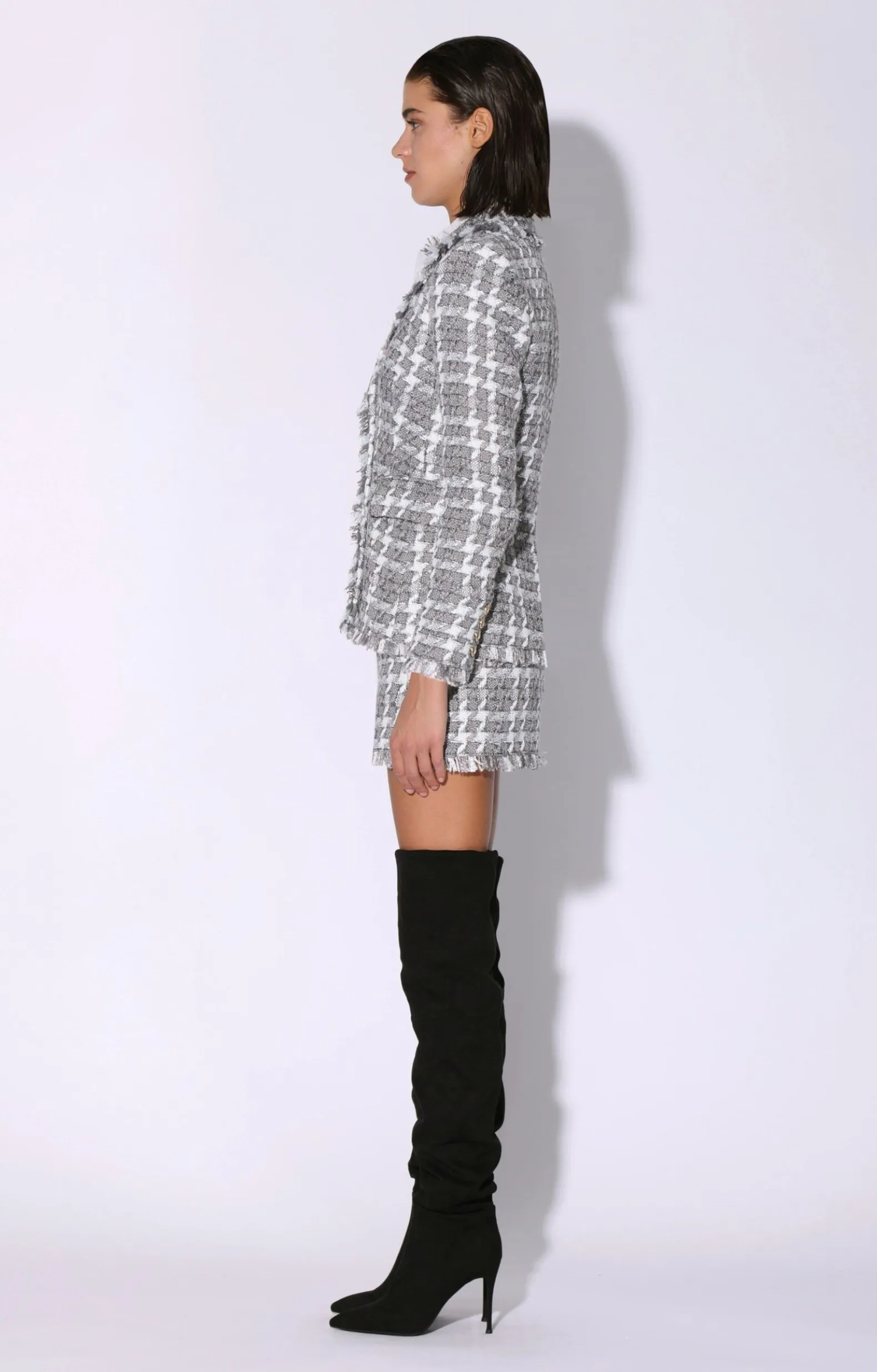 Jackets>Walter Baker Damon Blazer, Heritage Tweed Grey