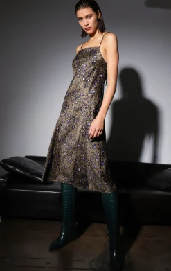 Dresses>Walter Baker Darianne Dress, Olive Leopard