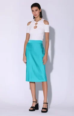 Bottoms>Walter Baker Daya Skirt, Turquoise
