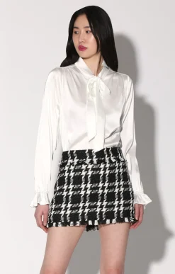 Bottoms>Walter Baker Della Skirt, Heritage Tweed Black