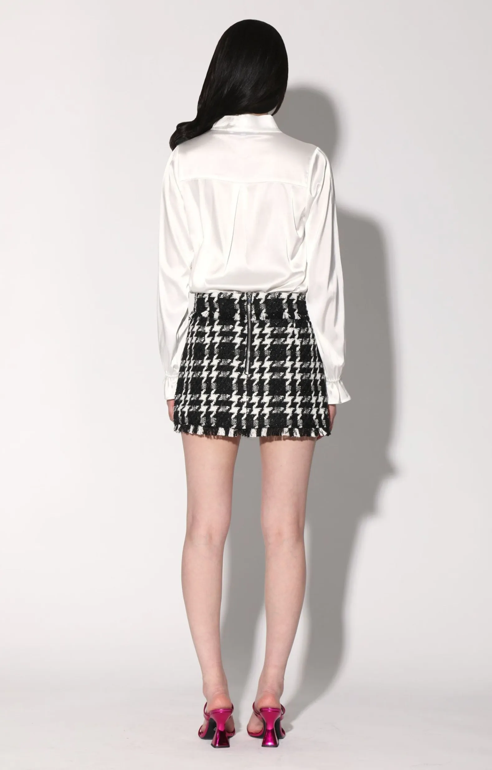 Bottoms>Walter Baker Della Skirt, Heritage Tweed Black