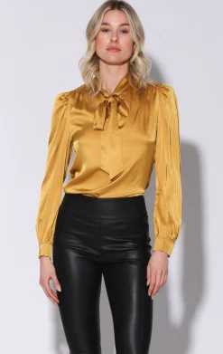 Tops>Walter Baker Duchess Top, Goldenrod