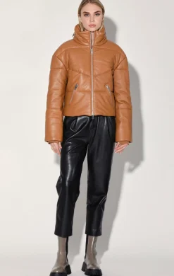 Jackets>Walter Baker Edwina Jacket, Camel-Leather