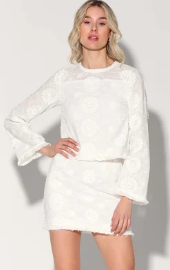 Tops>Walter Baker Fontaine Top, Sunflower Embroidery