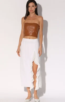 Bottoms>Walter Baker Frida Skirt, Off White
