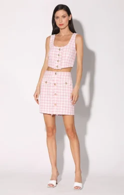 Tops>Walter Baker Ida Top, Picnic Tweed Pink
