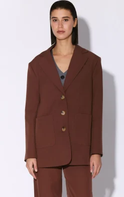 Jackets>Walter Baker Jagger Blazer, Chocolate
