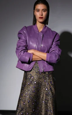 Jackets>Walter Baker Jessah Jacket, Amethyst-Leather