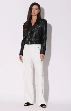 Leather>Walter Baker Jordy Jacket, Black-Leather