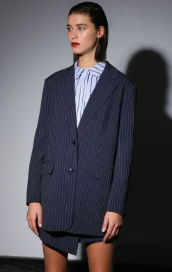 Jackets>Walter Baker Kira Blazer, Cagney Pin Stripe