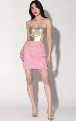 Bottoms>Walter Baker Laurette Skirt, Paris Pink Tweed