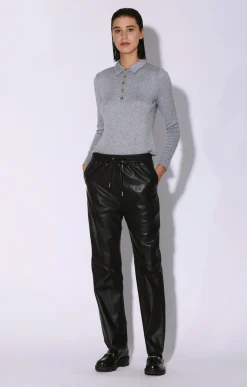 Bottoms>Walter Baker Levie Pant, Black-Leather