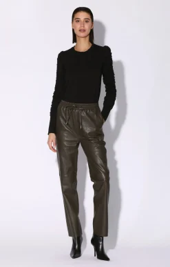 Leather>Walter Baker Levie Pant, Moss-Leather