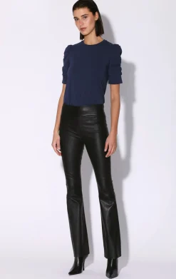 Bottoms>Walter Baker Lexie Pant, Black-Stretch Leather