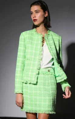 Jackets>Walter Baker Liam Jacket, Pear Electric Tweed