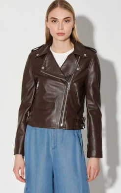 Jackets>Walter Baker Liz Jacket, Mocha-Leather
