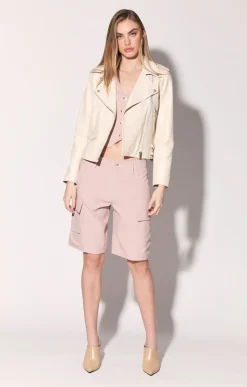 Jackets>Walter Baker Liz Jacket, Oyster-Leather