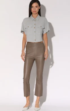 Bottoms>Walter Baker Luisa Pant, Sand-Stretch Leather