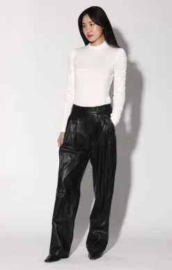 Bottoms>Walter Baker Luka Pant, Black-Leather