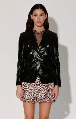 Leather>Walter Baker Marley Blazer, Black Patent-Leather