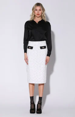 Bottoms>Walter Baker Melany Skirt, Parisian Tweed Combo