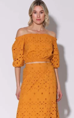 Tops>Walter Baker Mirelle Top, Ginger Eyelet