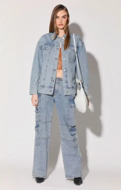 Jackets>Walter Baker Raelynn Jacket, Light Wash