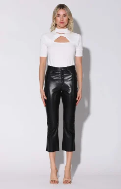 Bottoms>Walter Baker Selma Pant, Black-Leather
