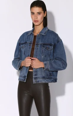 Jackets>Walter Baker Shawna Jacket, Dark Wash