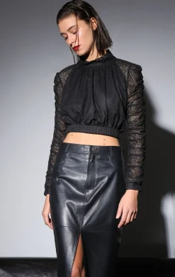 Tops>Walter Baker Sylas Top, Black