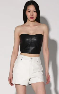 Tops>Walter Baker Tanvi Top, Black-Leather