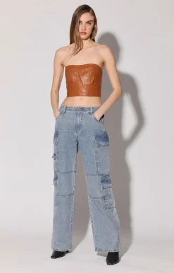 Leather>Walter Baker Tanvi Top, Camel-Leather