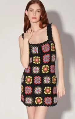 Dresses>Walter Baker Tiffanie Dress, Patchwork Crochet