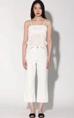 Bottoms>Walter Baker Venice Pant, Bright White-Leather